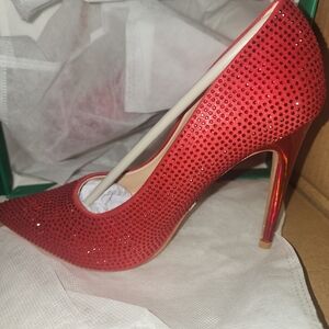 Lauren Lorraine Sparkling Red Heels